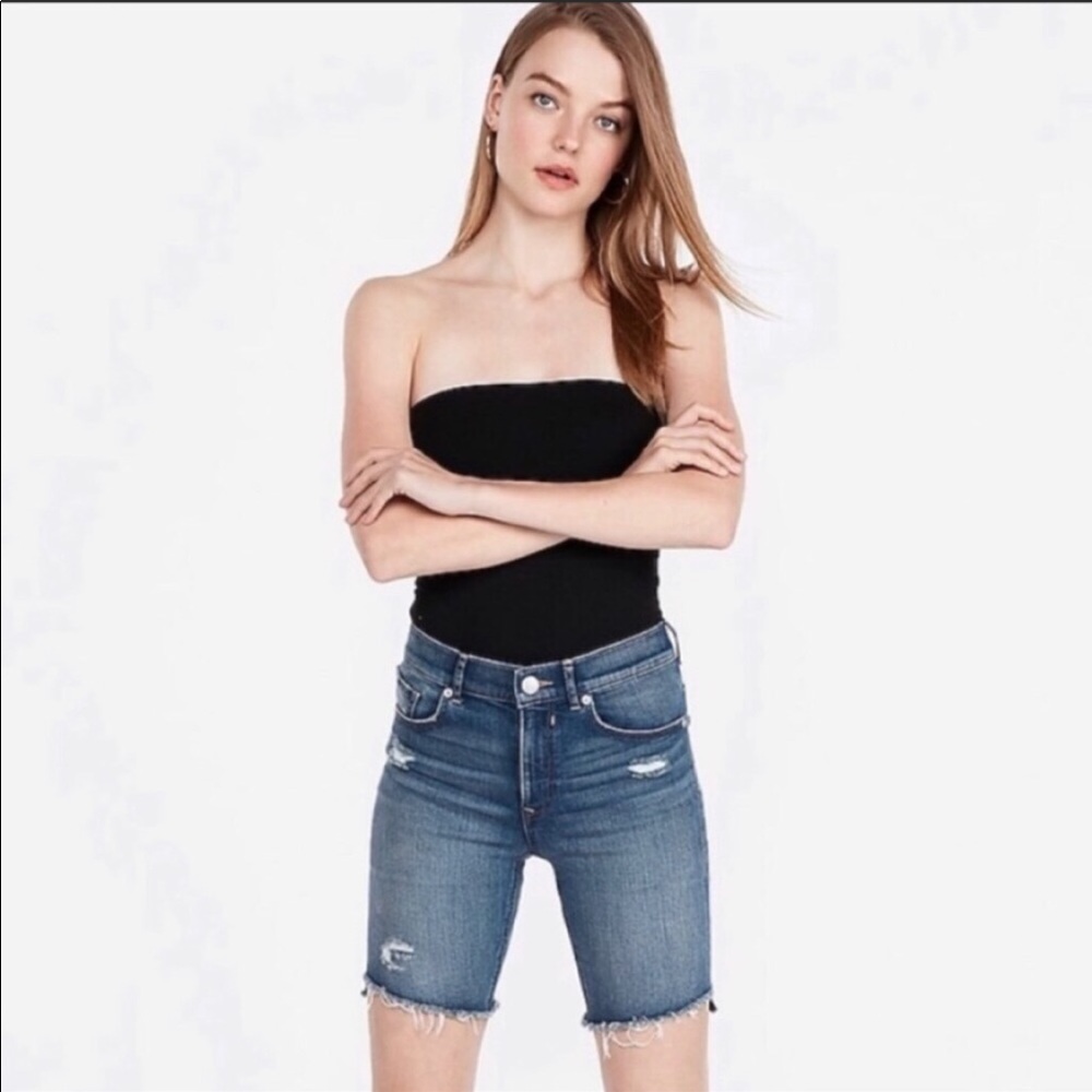 Express Bermuda high rise Jean shorts size 2